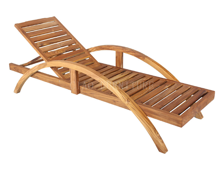 Outdoor teakwood sun lounger chair 