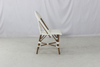 Outdoor restaurant stackable white rattan french bistro cafe furniture dining chair