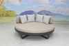 Poolside aluminum round sofa sunbed with cushion