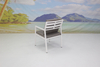 Pool side commercial white aluminum dining table and chairs set