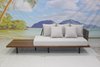 Teak wood outdoor furniture balcony sectional sofa