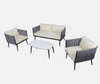 Belt braided grey trendy outdoor sofa set