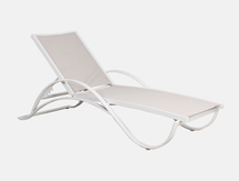 Aluminum hotel poolside sun lounger