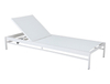 White aluminum outdoor patio sun lounger