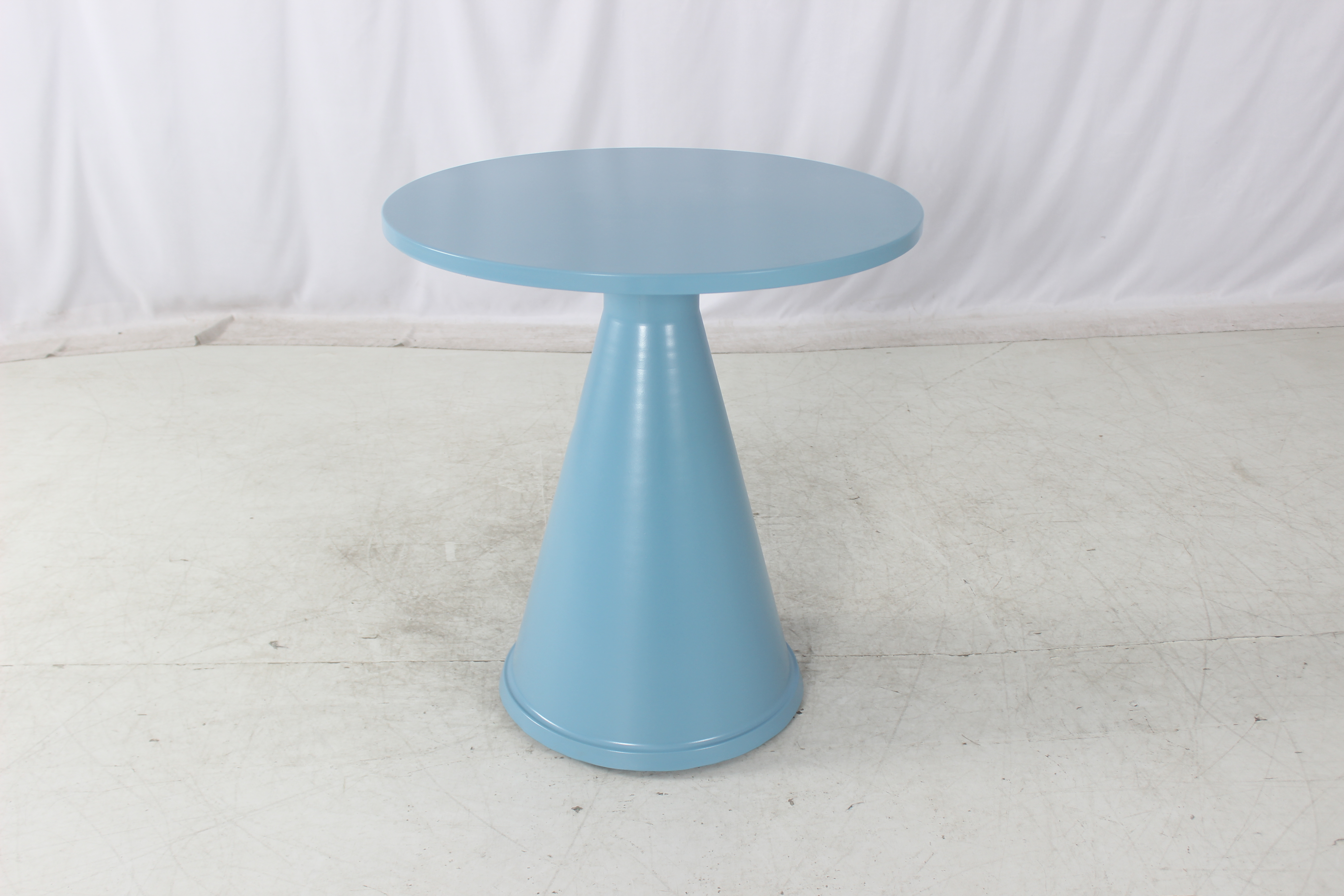 5 pieces garden balcony blue round coffee table and rope dining chairs