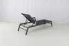 Beach pool aluminum sun lounge chair with armrest