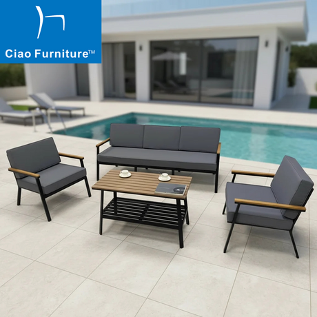 5 Seater aluminum outdoor garden furniture sofa set 