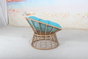 Outdoor rattan papasan chair with cushion