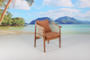 4 seater garden patio teak wood dinning chair set