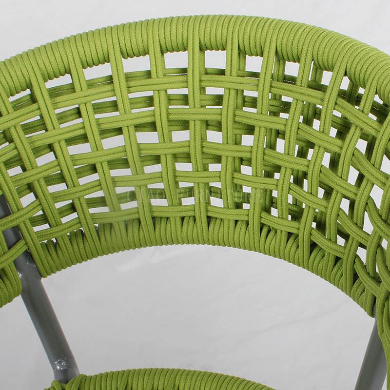 Green rope outdoor balcony single chair