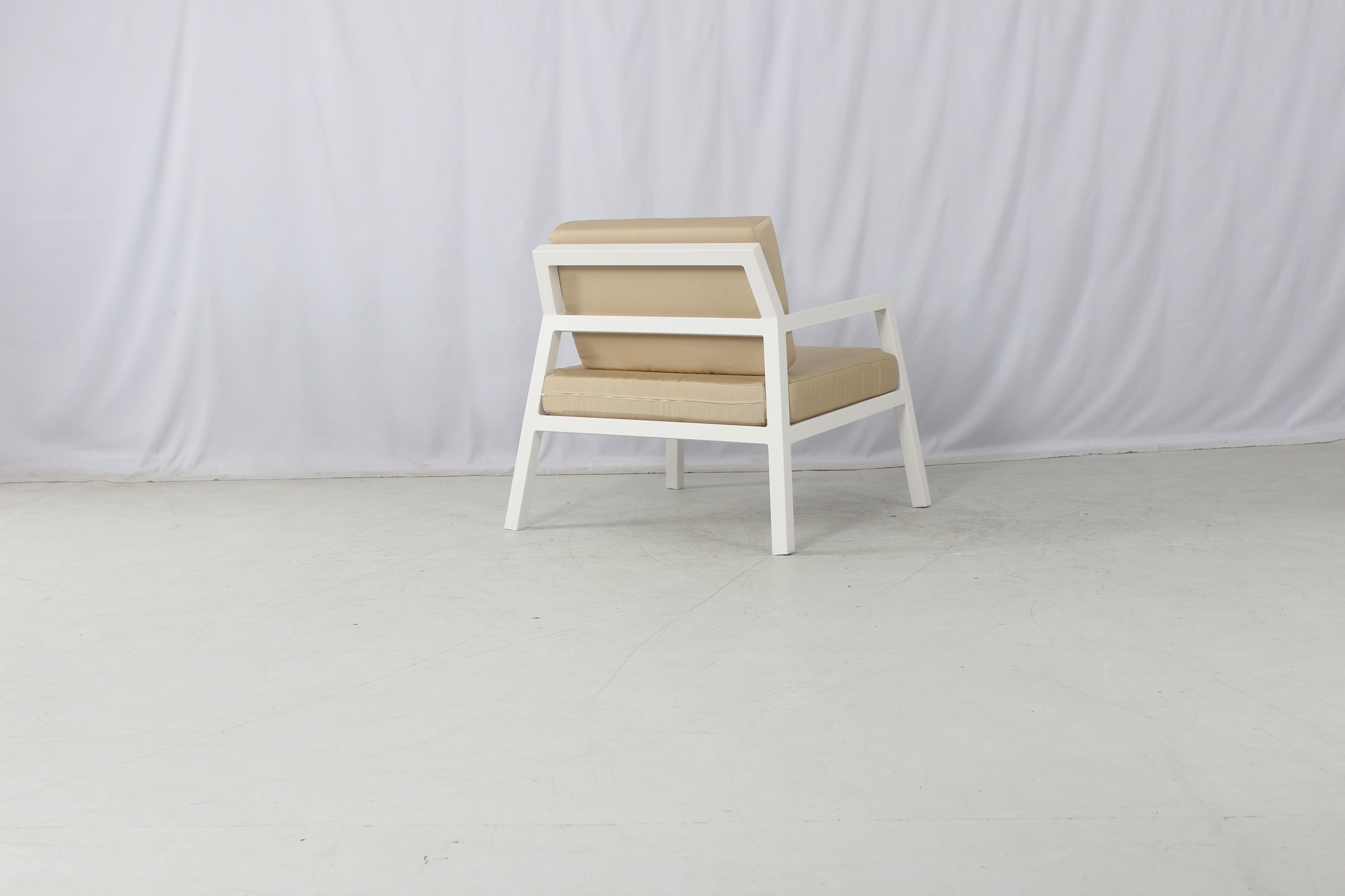 White 2 seater aluminum garden furniture balcony conversation set