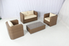 Foshan 4 pieces rattan backyard furniture sofa seating set