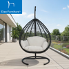 Outdoor balcony rattan hanging chair with stand