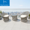 3 pieces balcony rattan chair set