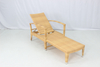 Outdoor pool wicker chaise lounge chair with side table