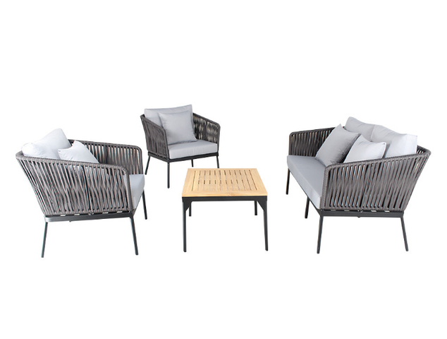 Aluminum rope outdoor garden furniture sofa set