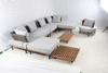 Garden teak wood sectional sofa set