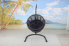 Outdoor garden wicker swing chair with stand