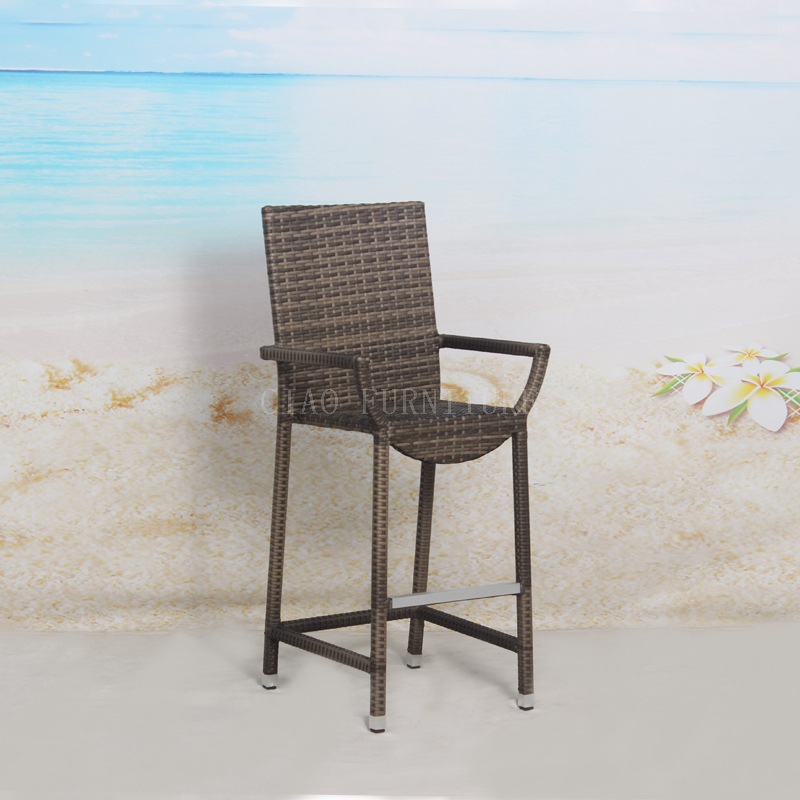 wicker brown home Outdoor bar chair