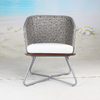 wicker braided grey modern outdoor single chair