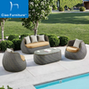 4 pcs synthetic rattan backyard furniture sofa set