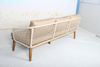 Leisure patio teakwood couch sofa set 