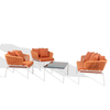 Orange rope modern outdoor poolside 4 seater sofa set