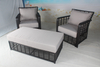 4 piece patio wicker sofa furniture set