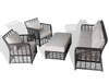 4 piece patio wicker sofa furniture set