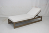 Hotel pool beach solid wood sun lounger with cushion