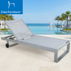 Outdoor beach pool aluminum sling fabric sun lounger 