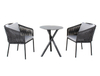 3 piece balcony black table and chairs set