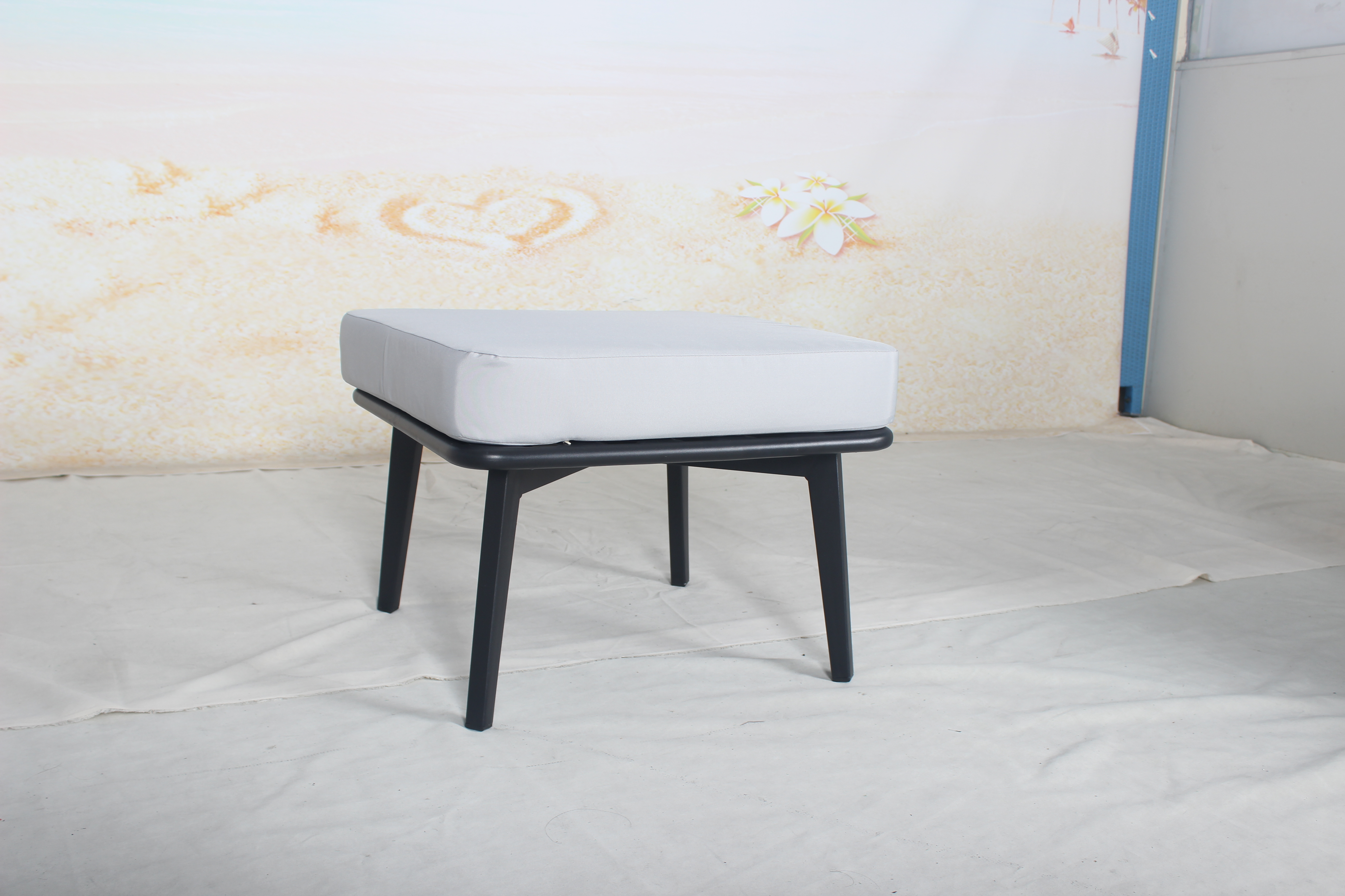 Modern grey rope aluminum outdoor sofa set