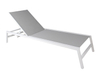 White aluminum frame outdoor pooolside sun lounger