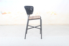 Black rope patio high bar chair