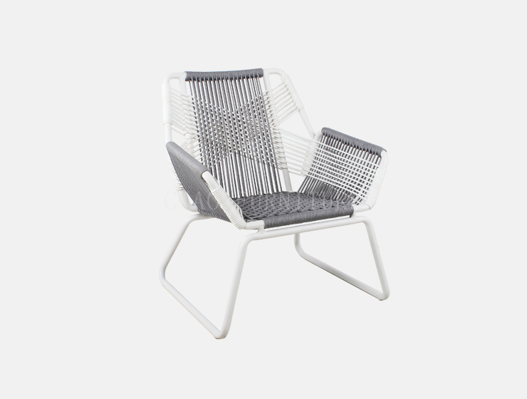 Rope grey stylish hotel outdoor chair