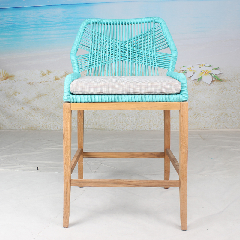 Rope blue leisure garden outdoor chair