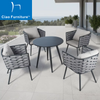 Garden round aluminum table and chairs set