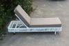 Outdoor beach white rattan sun lounger