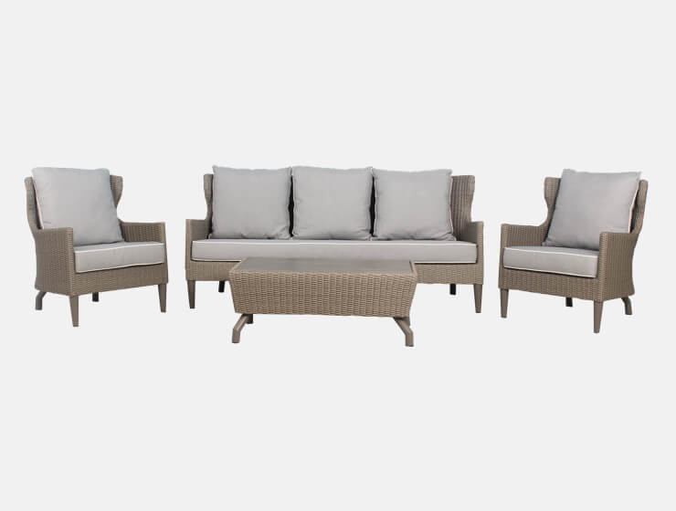 PE wicker outdoor terrace sofa set
