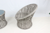 3 pieces balcony rattan chair set