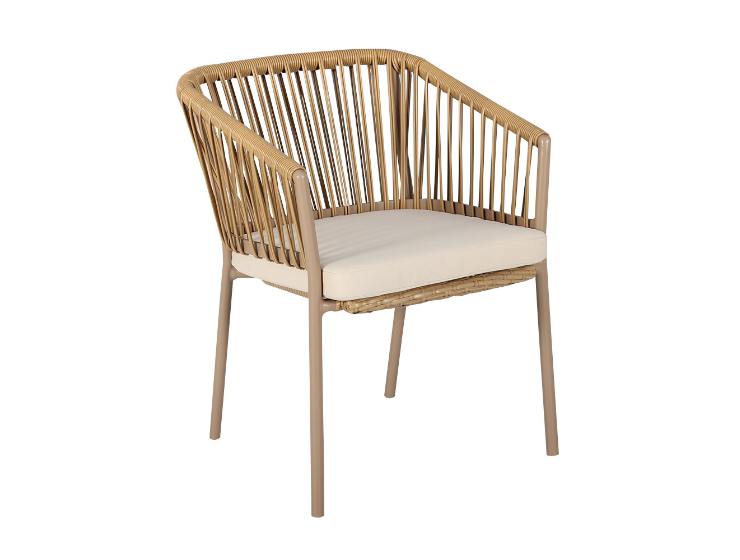 Patio rattan dining arm chair