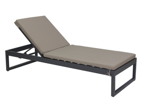 Aluminium pool chair outdoor chaise lounge with cushion