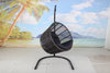 Outdoor garden wicker swing chair with stand