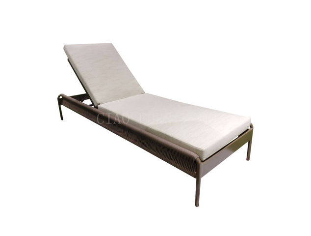 Hotel pool furniture rope outdoor chaise lounge 