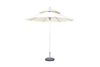 Large white outdoor sun umbrella