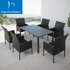 6 seater outdoor restaurant dining table set 