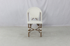 Outdoor restaurant stackable white rattan french bistro cafe furniture dining chair