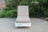 Outdoor beach white rattan sun lounger