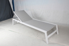 White aluminum frame outdoor pooolside sun lounger